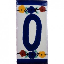 0 Zahl - 5x10cm Fliese