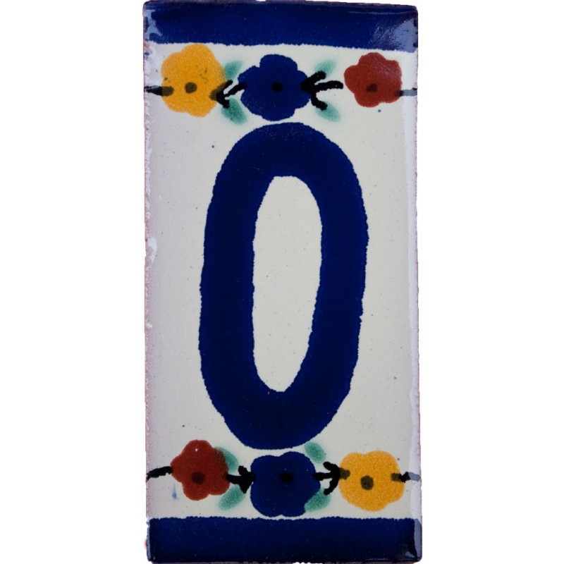 0 Zahl - 5x10cm Fliese