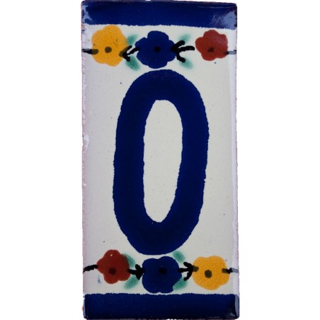 0 Zahl - 5x10cm Fliese