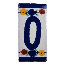 0 Zahl - 5x10cm Fliese
