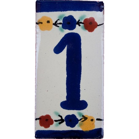 1 Zahl - 5x10cm Fliese