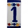 1 Zahl - 5x10cm Fliese