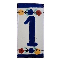 1 Zahl - 5x10cm Fliese