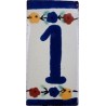 1 Zahl - 5x10cm Fliese