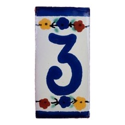 3 Zahl - 5x10cm Fliese