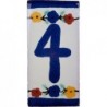 4 Zahl - 5x10cm Fliese