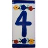 4 Zahl - 5x10cm Fliese