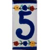 5 Zahl - 5x10cm Fliese