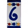 6 Zahl - 5x10cm Fliese