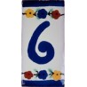 6 Zahl - 5x10cm Fliese