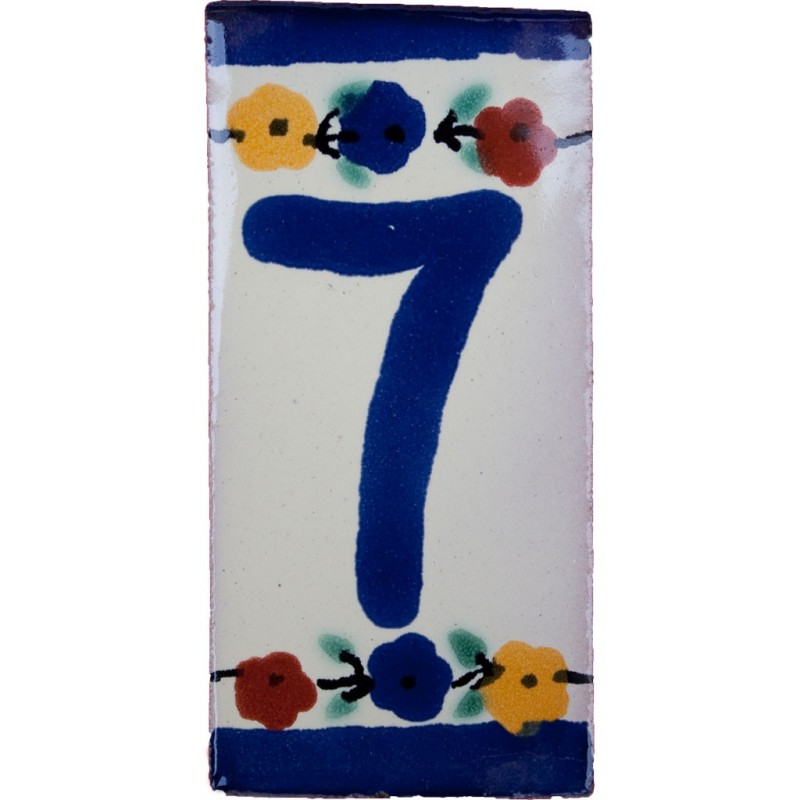7 Zahl - 5x10cm Fliese