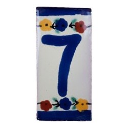 7 Zahl - 5x10cm Fliese