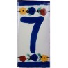 7 Zahl - 5x10cm Fliese