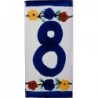 8 Zahl - 5x10cm Fliese