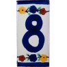 8 Zahl - 5x10cm Fliese