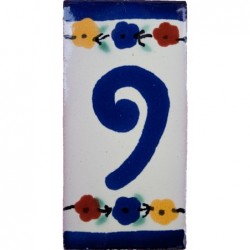 9 Zahl - 5x10cm Fliese