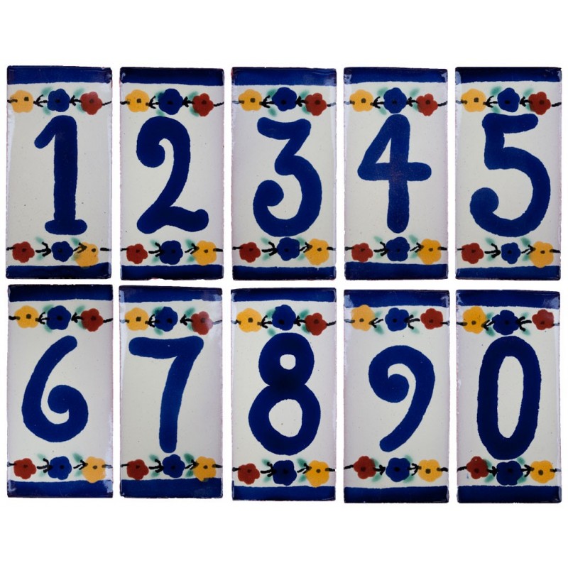Zahlen - 5x10cm Fliese