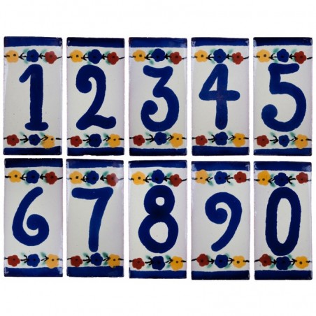 Zahlen - 5x10cm Fliese