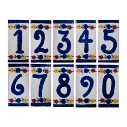 Zahlen - 5x10cm Fliese