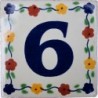 6 Zahl Bouquet - 10x10cm Fliese