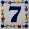 7 Zahl Bouquet - 10x10cm Fliese