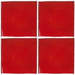 Rojo Brillante - 10x10cm Fliese