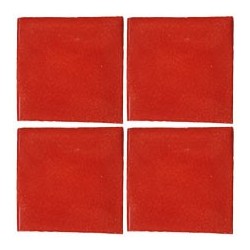 Rojo Deslavado - 10x10cm Fliese