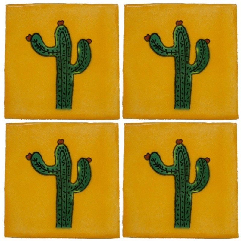 Cactus f/Mostaza - 10x10cm Fliese