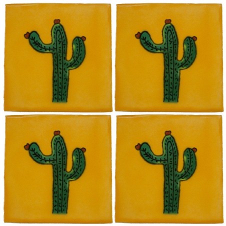 Cactus f/Mostaza - 10x10cm Fliese