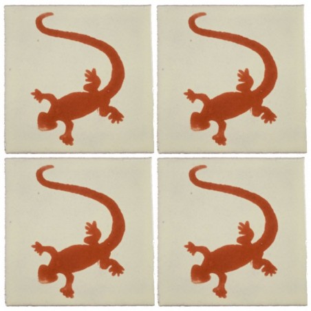 Lagartija Terracota - 10x10cm Fliese