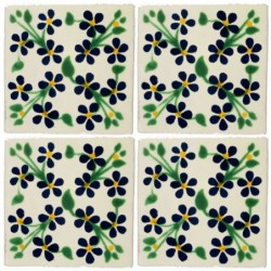 Violetas - 10x10cm Fliese