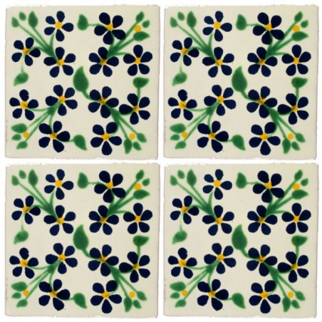 Violetas - 10x10cm Fliese