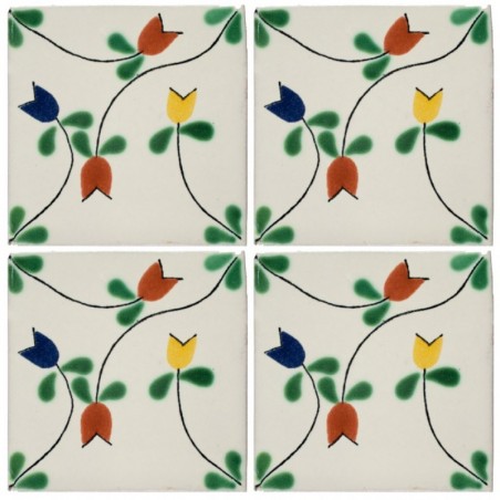 Tulipanes encontrados - 10x10cm Fliese