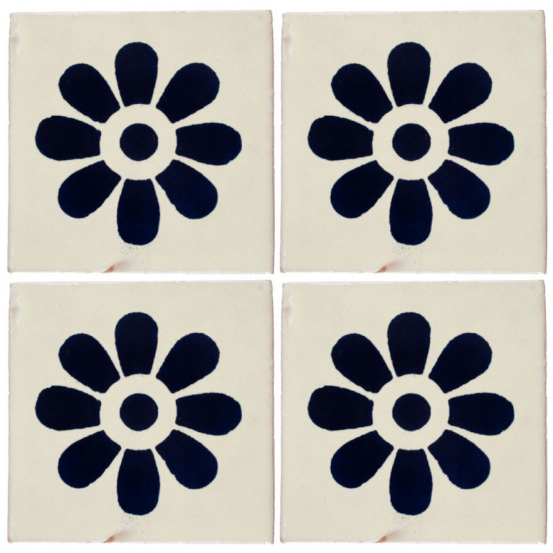 Daisy Azul - 10x10cm Fliese
