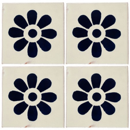 Daisy Azul - 10x10cm Fliese