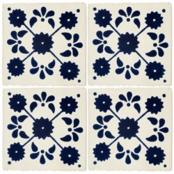 Margarita Azul - 10x10cm Fliese