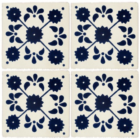 Margarita Azul - 10x10cm Fliese