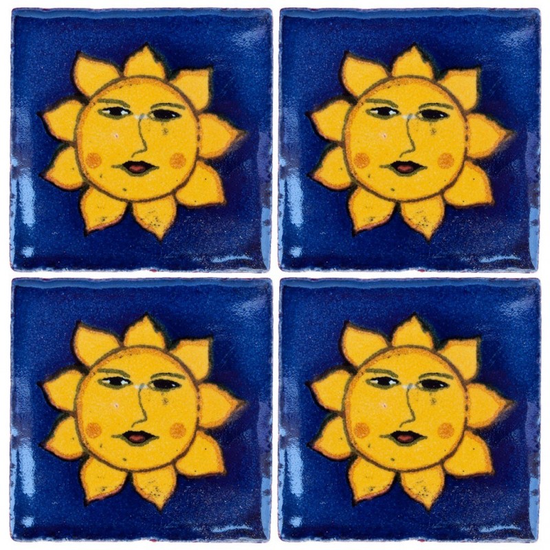 Sol Fdo Azul - 5x5cm Fliese