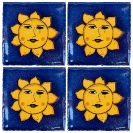 Sol Fdo Azul - 5x5cm Fliese