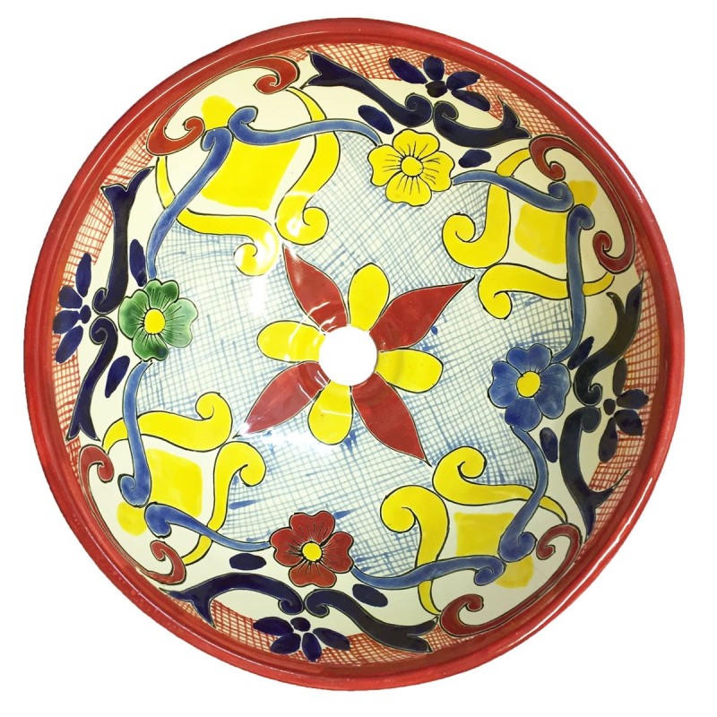 Taxco 105 AGUA MEDIO Aufsatzwaschbecken - Ø 39 cm