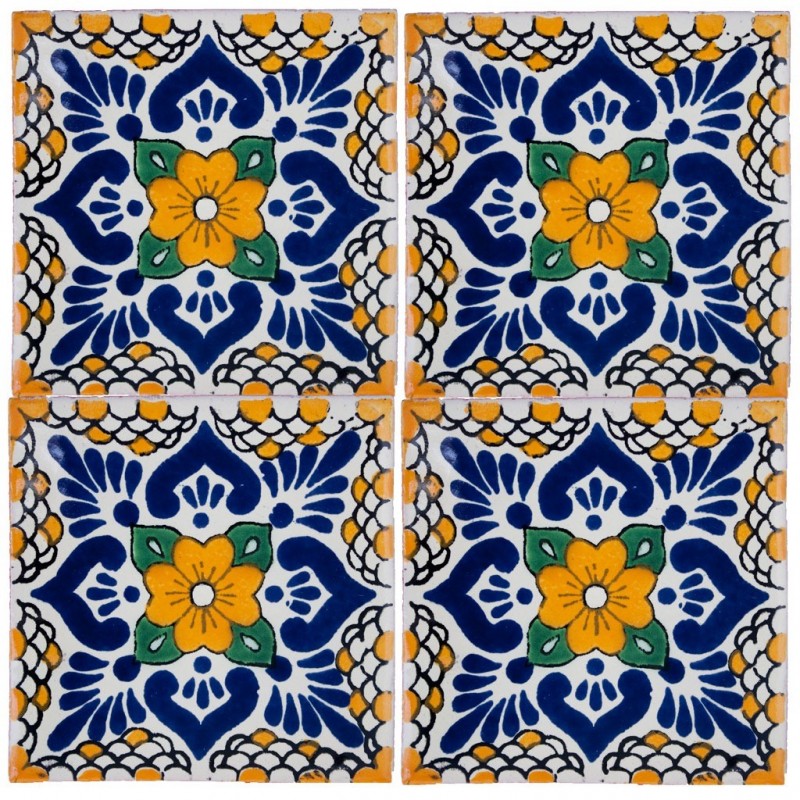 Flor Amarilla - 10x10cm Fliese