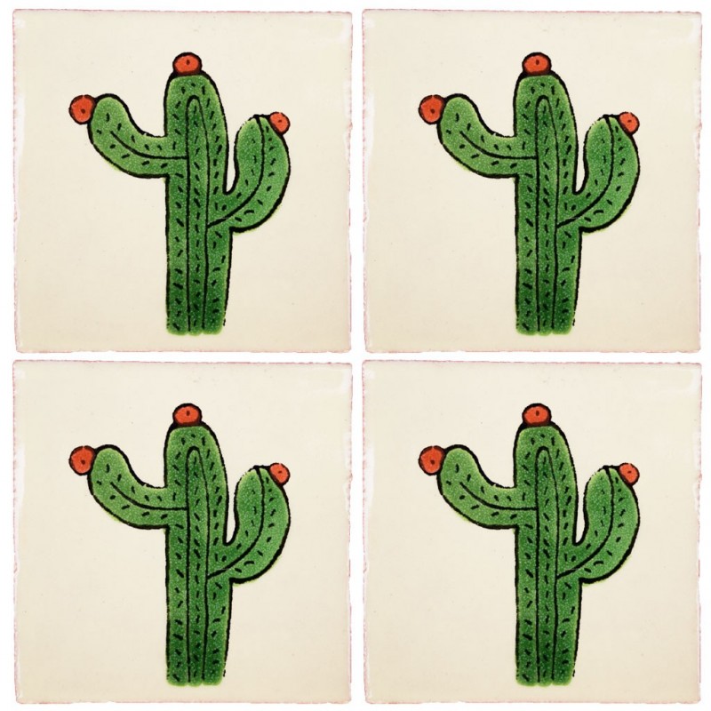 Cactus Navideno - 10x10cm Fliese