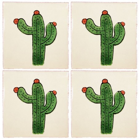 Cactus Navideno - 10x10cm Fliese