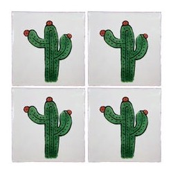 Cactus Navideno - 10x10cm Fliese