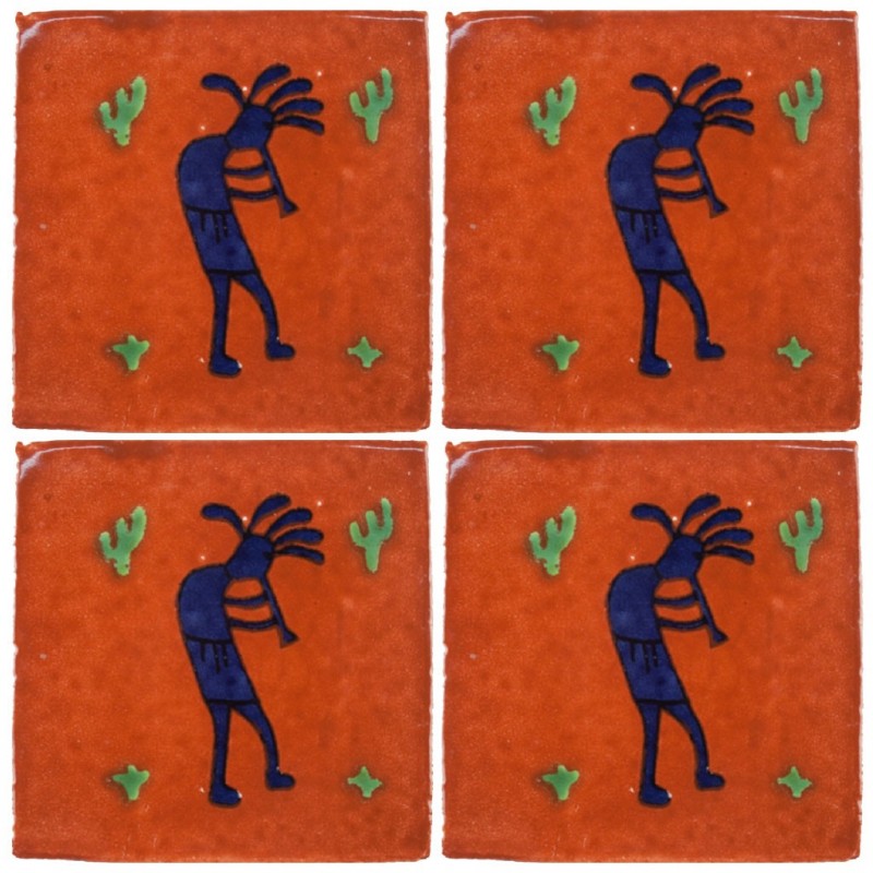 Kokopelli Arizona f/Terracotta - 10x10cm Fliese