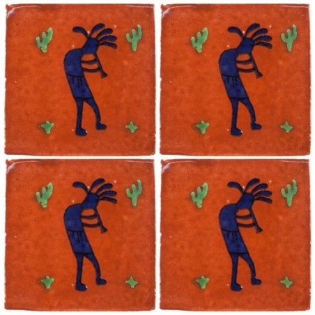 Kokopelli Arizona f/Terracotta - 10x10cm Fliese