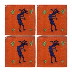Kokopelli Arizona f/Terracotta - 10x10cm Fliese