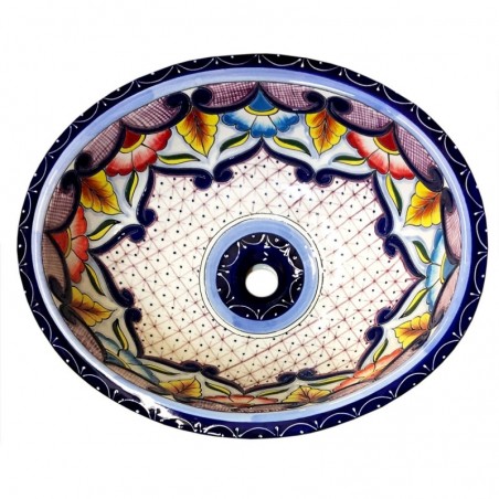 Coba 106 OVAL GRANDE Relief Einbauwaschbecken - 53 x 43 cm
