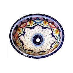Coba 106 OVAL GRANDE Relief Einbauwaschbecken - 53 x 43 cm