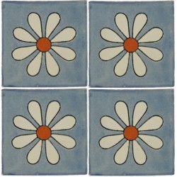 Amapola f/Mezclilla - 10x10cm Fliese